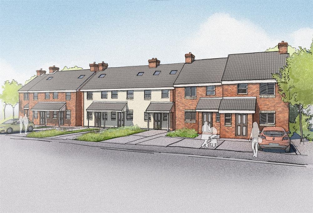 Drawing of off plan houses to buy on Ironbridge Road, Shropshire